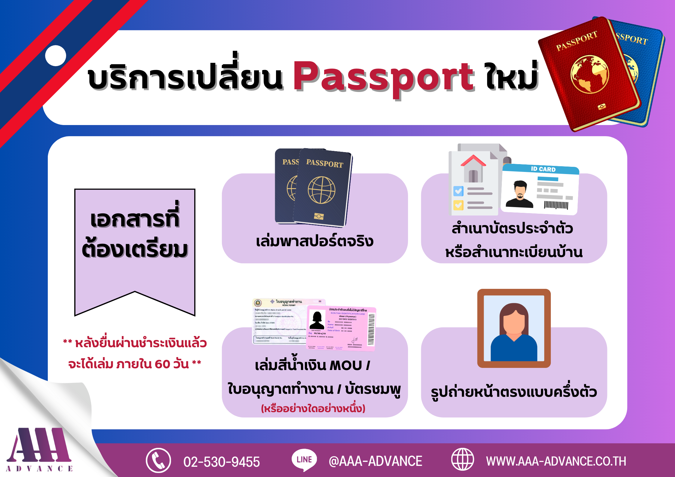 บริการเปลี่ยน Passport ใหม่