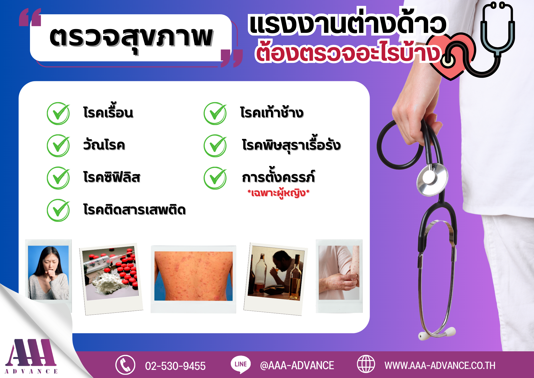 การตรวจสุขภาพแรงงานต่างด้าวต้องตรวจอะไรบ้าง?